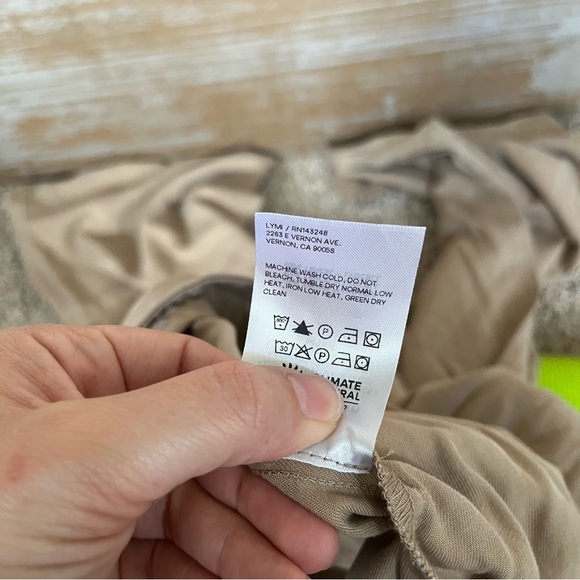 Reformation Mason Pants High Rise Career Streetwear Casual Khaki Womens 16 - Picture 8 of 8